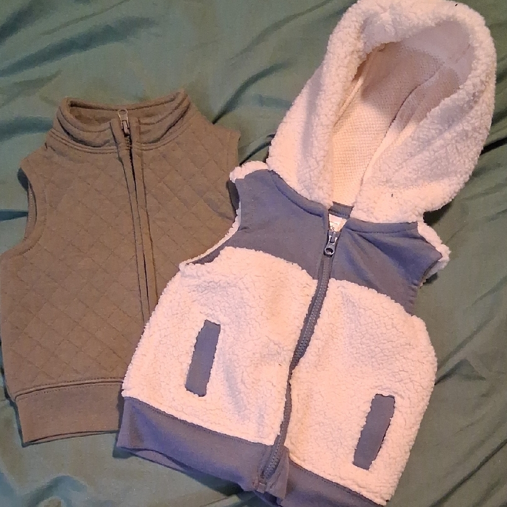 Reversible Quilted and Sherpa Vests